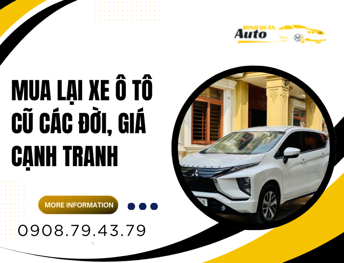 Mua lại xe ô tô cũ các đời, giá cạnh tranh