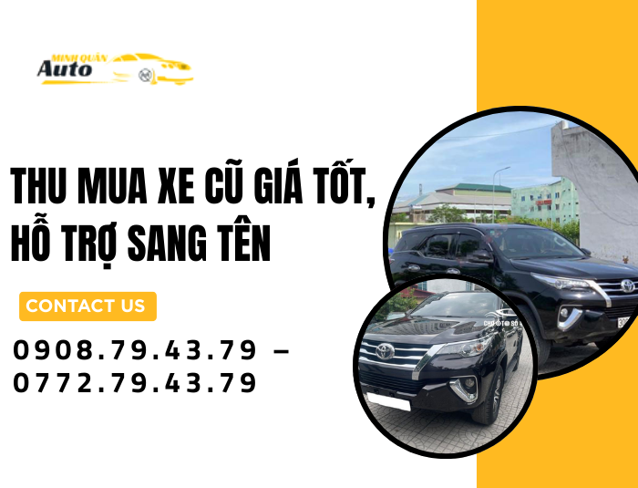 Thu mua xe cũ giá tốt, hỗ trợ sang tên
